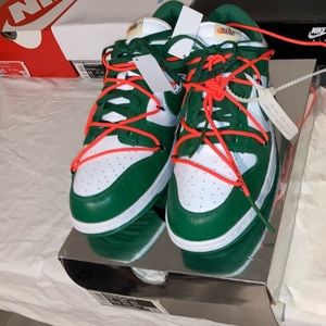 Off White x Nike Dunk Low Pine Green men’s size 12